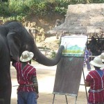 Chiang Mai Thailand Painting Elephants