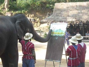 Chiang Mai Thailand Painting Elephants