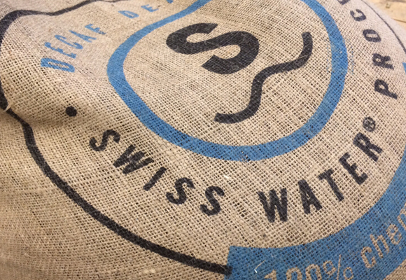 image of swiss water decaf coffee processing