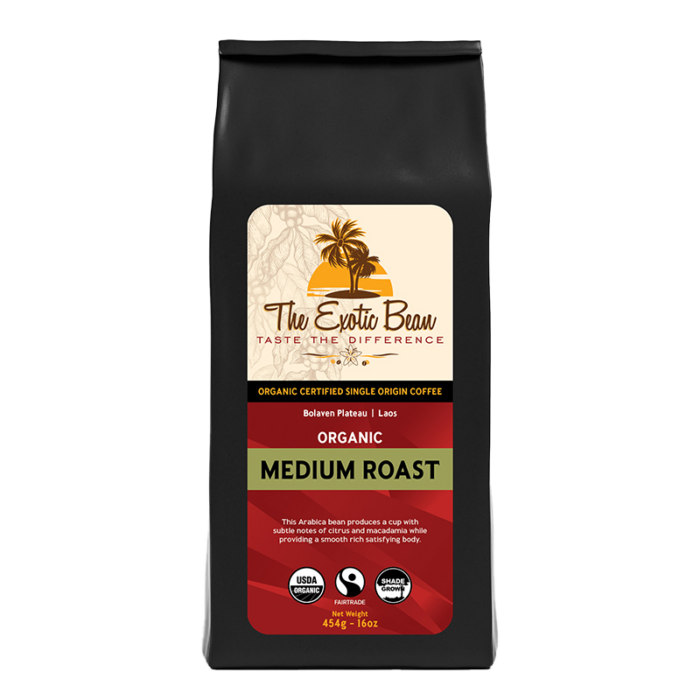 Image of the bag of Laos Medium Roast from The Exotic Bean